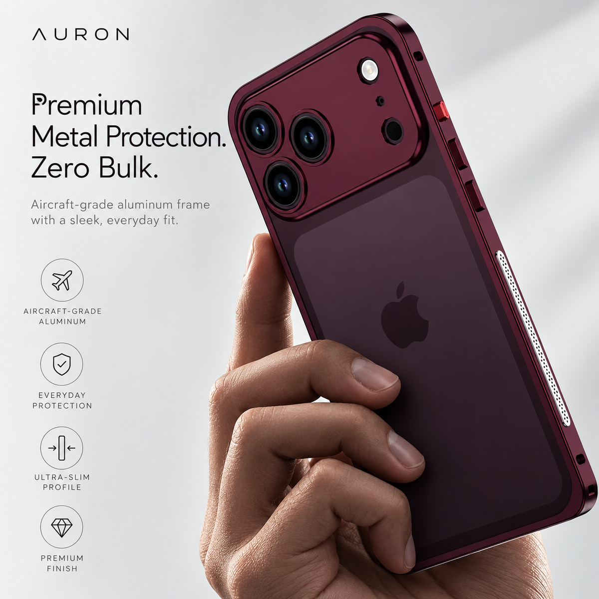 AURON AeroFrame™ Metal Case