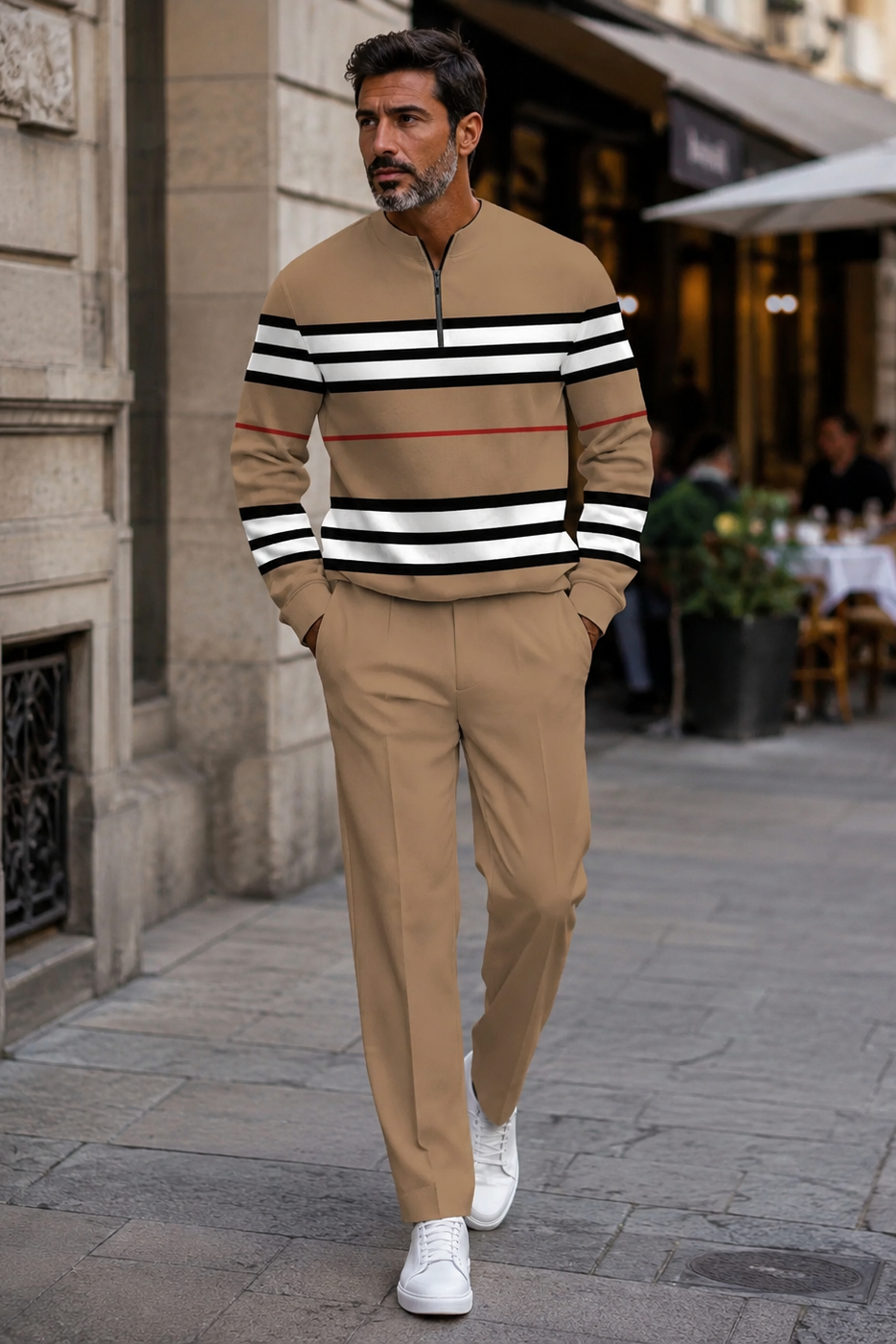 Kensington Striped Polo Set