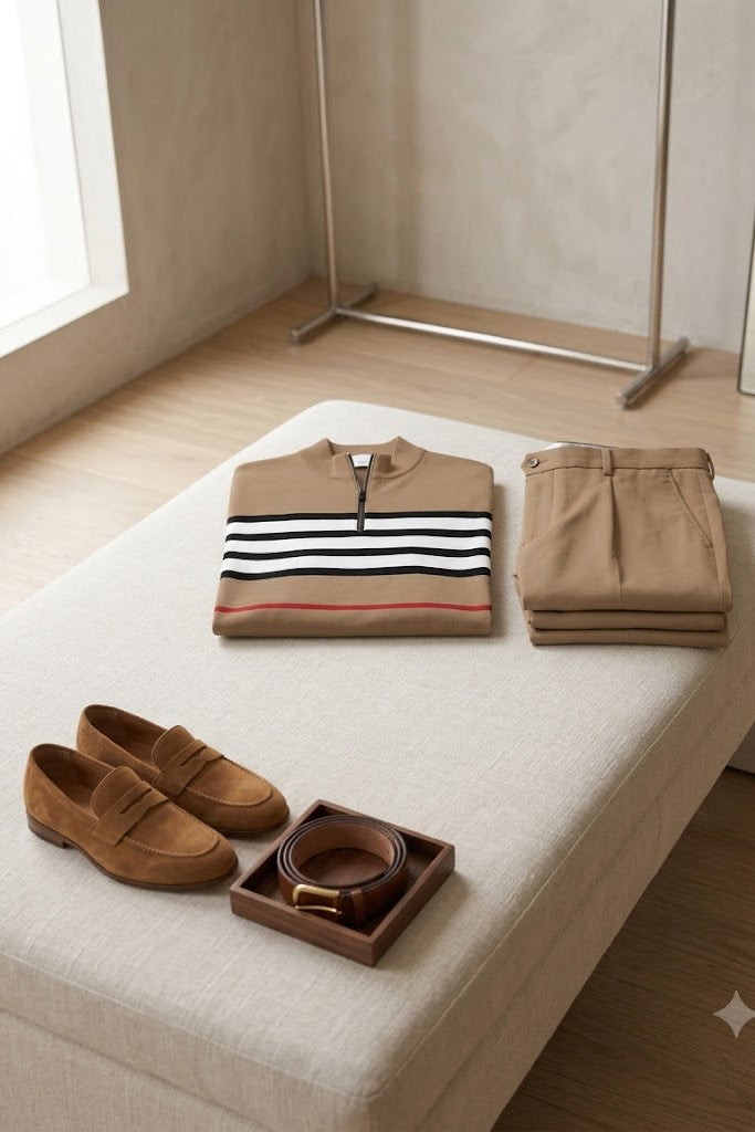 Kensington Striped Polo Set